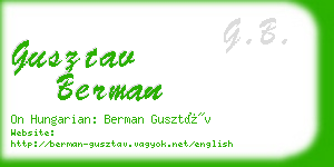 gusztav berman business card